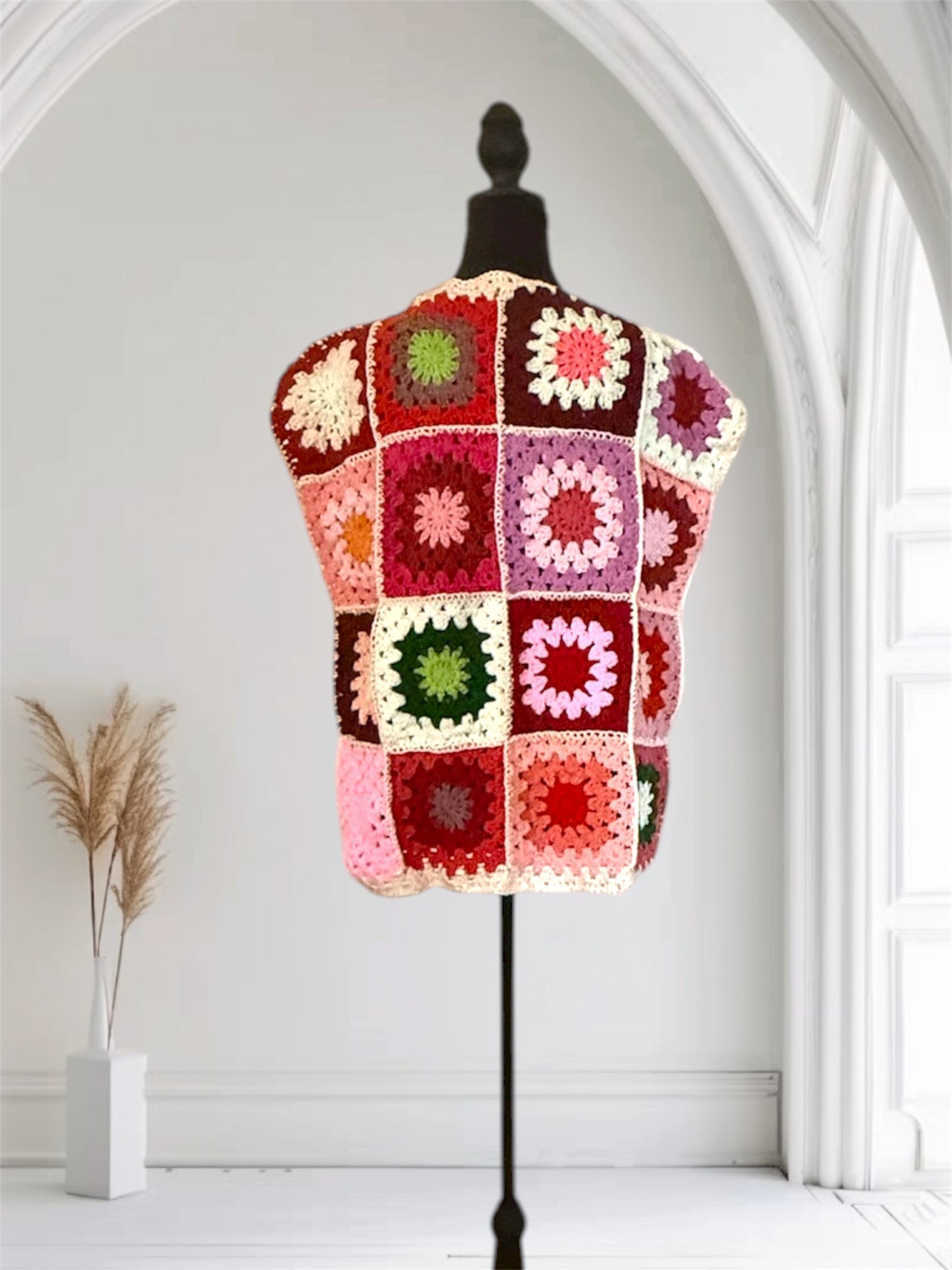Vest Multi color granny square