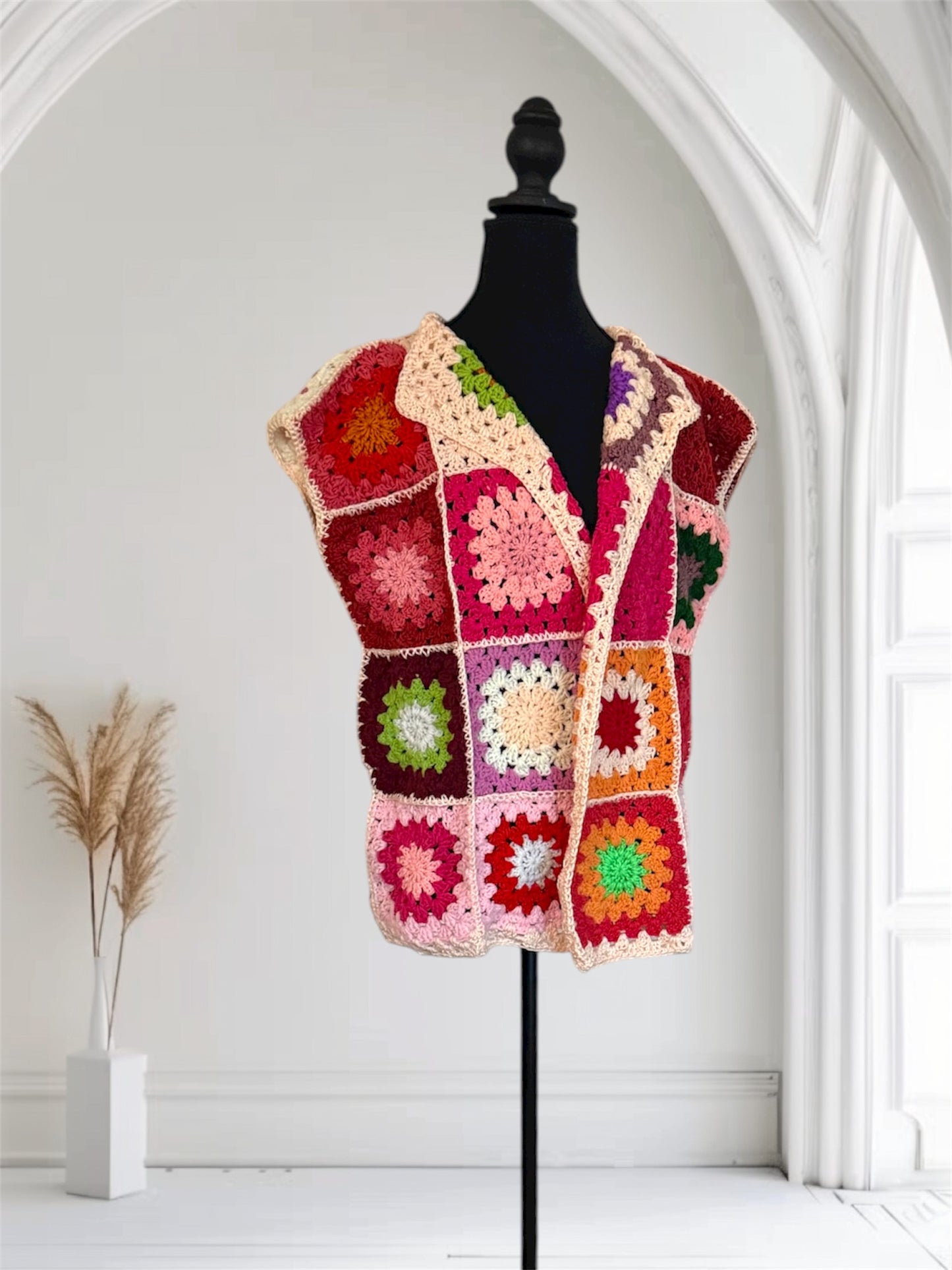 Vest Multi color granny square